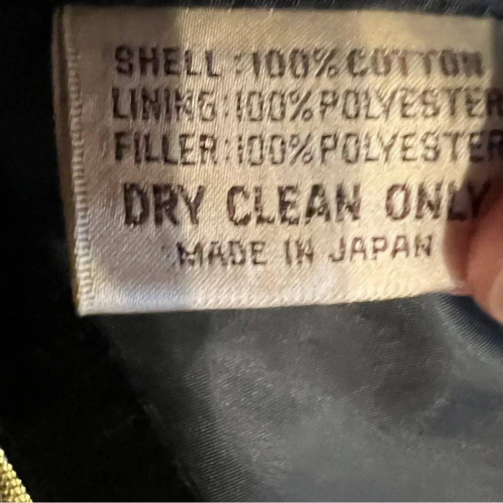 Vintage Japan Velvet Artsy Floral Blazer Jacket Gold Button Roses Sz 10 Black - Picture 9 of 12